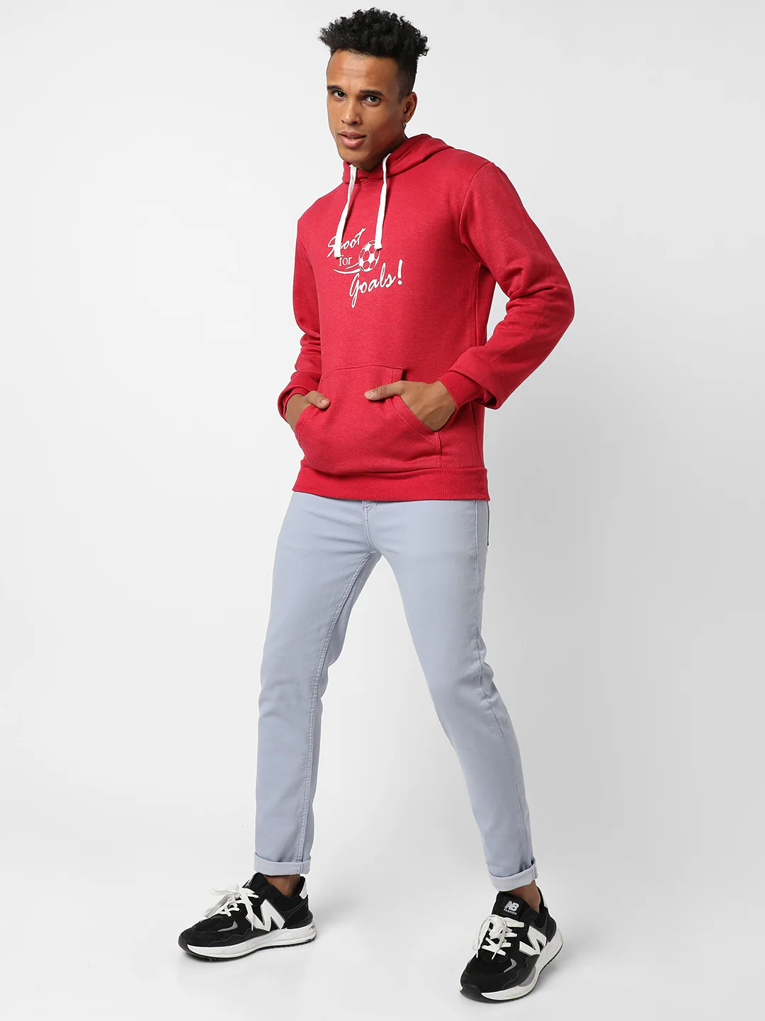 Shoot For Goals Hoodie With Kangaroo Pocket - Image 5