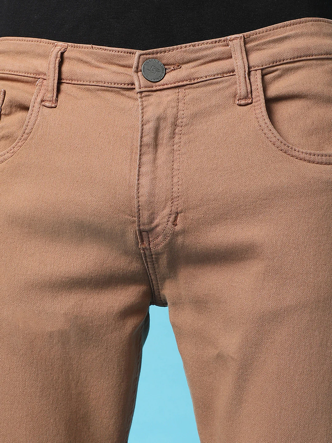 Rolled Hem Denim Jeans - Image 5