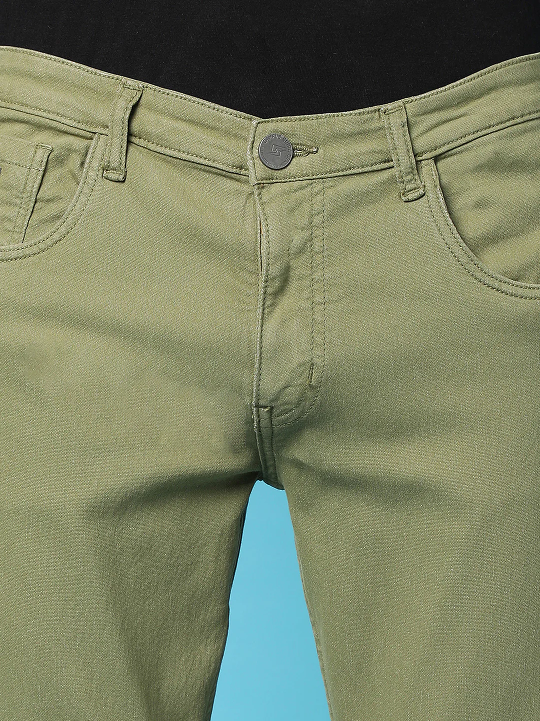 Rolled Hem Denim Jeans - Image 4