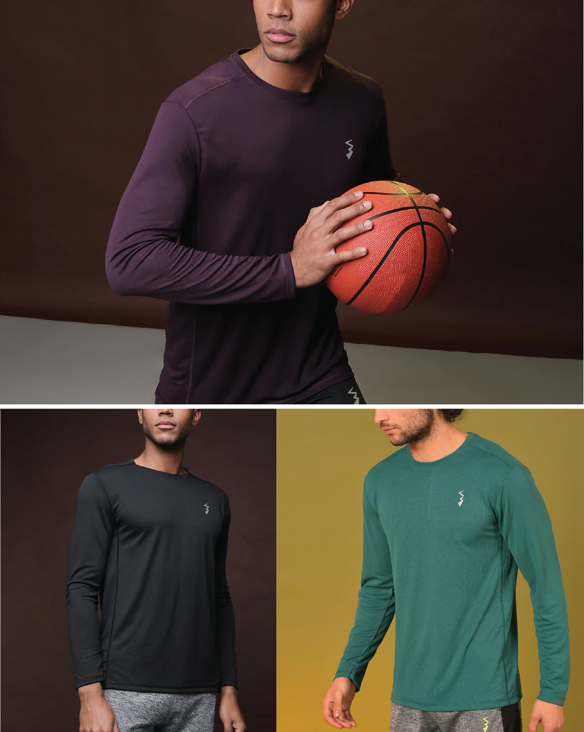 Pack Of 3 Slim Fit Active T-Shirts