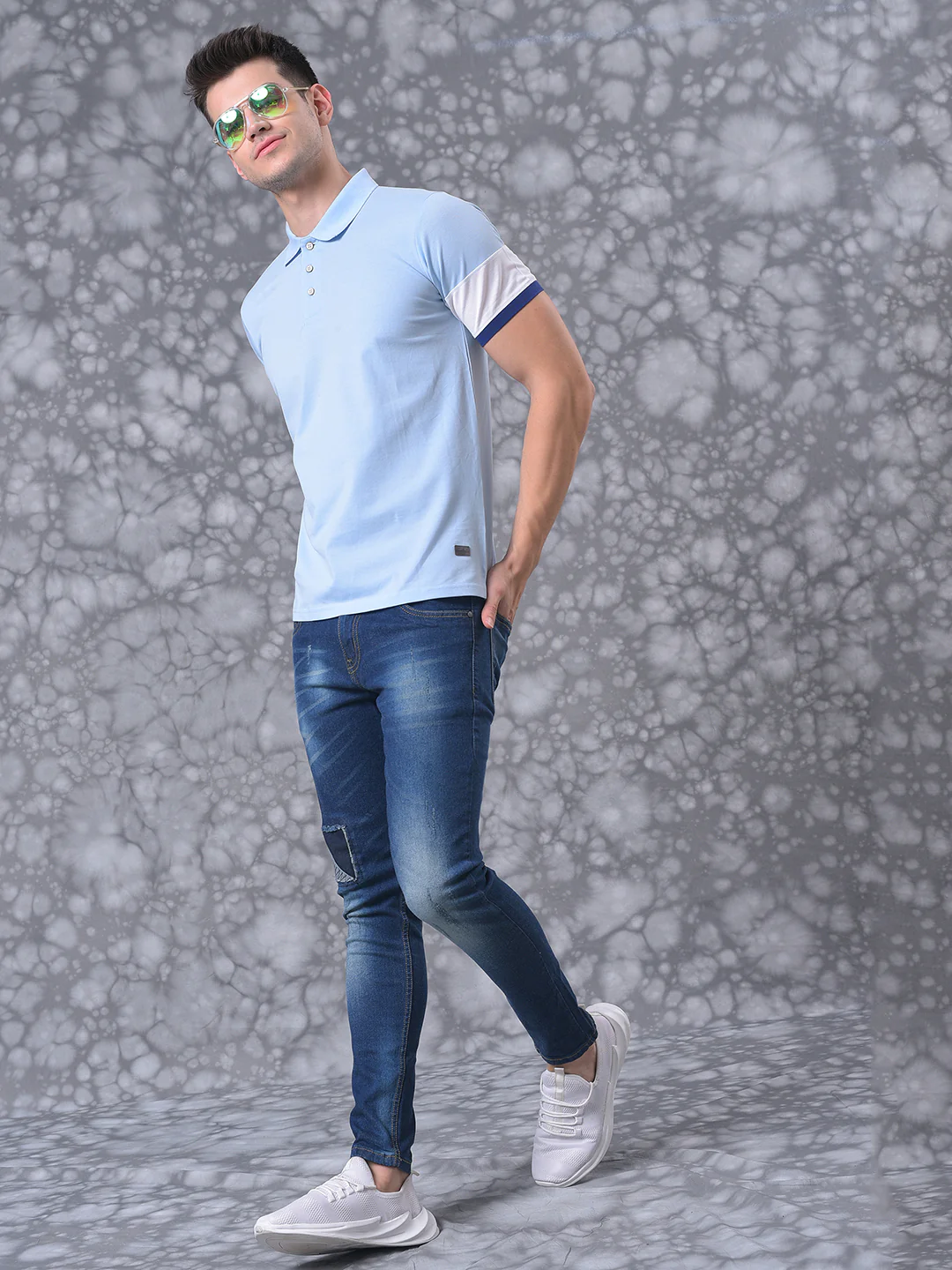 Solid Stylish Casual Polo Neck T-Shirt - Image 6