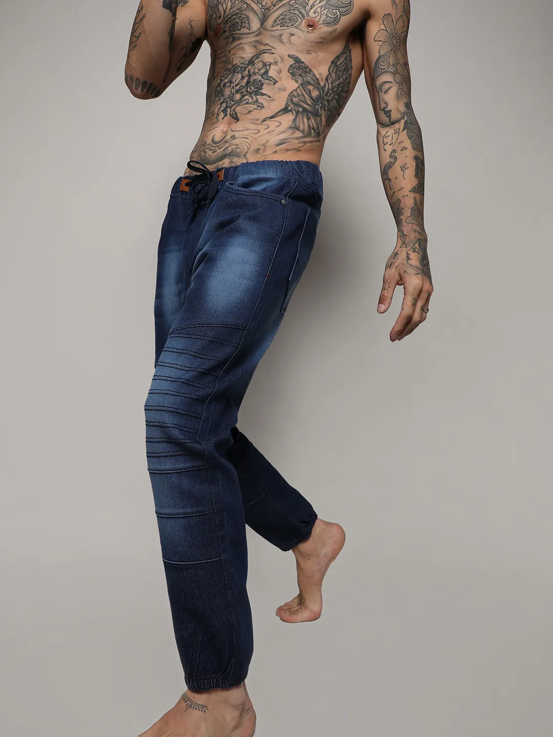 Dark-Wash Denim Jeans