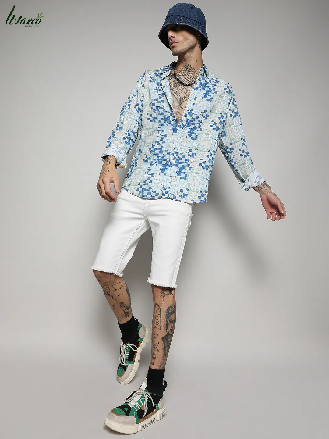 Ecoliva Geometric Lined Shirt - Image 6