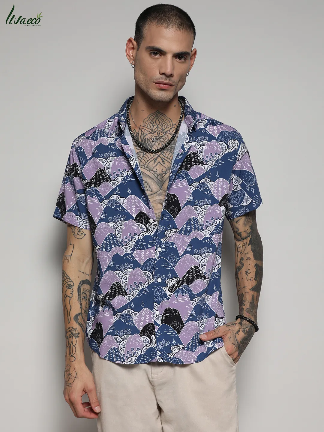 Ecoliva Contrast Landscape Shirt - Image 2