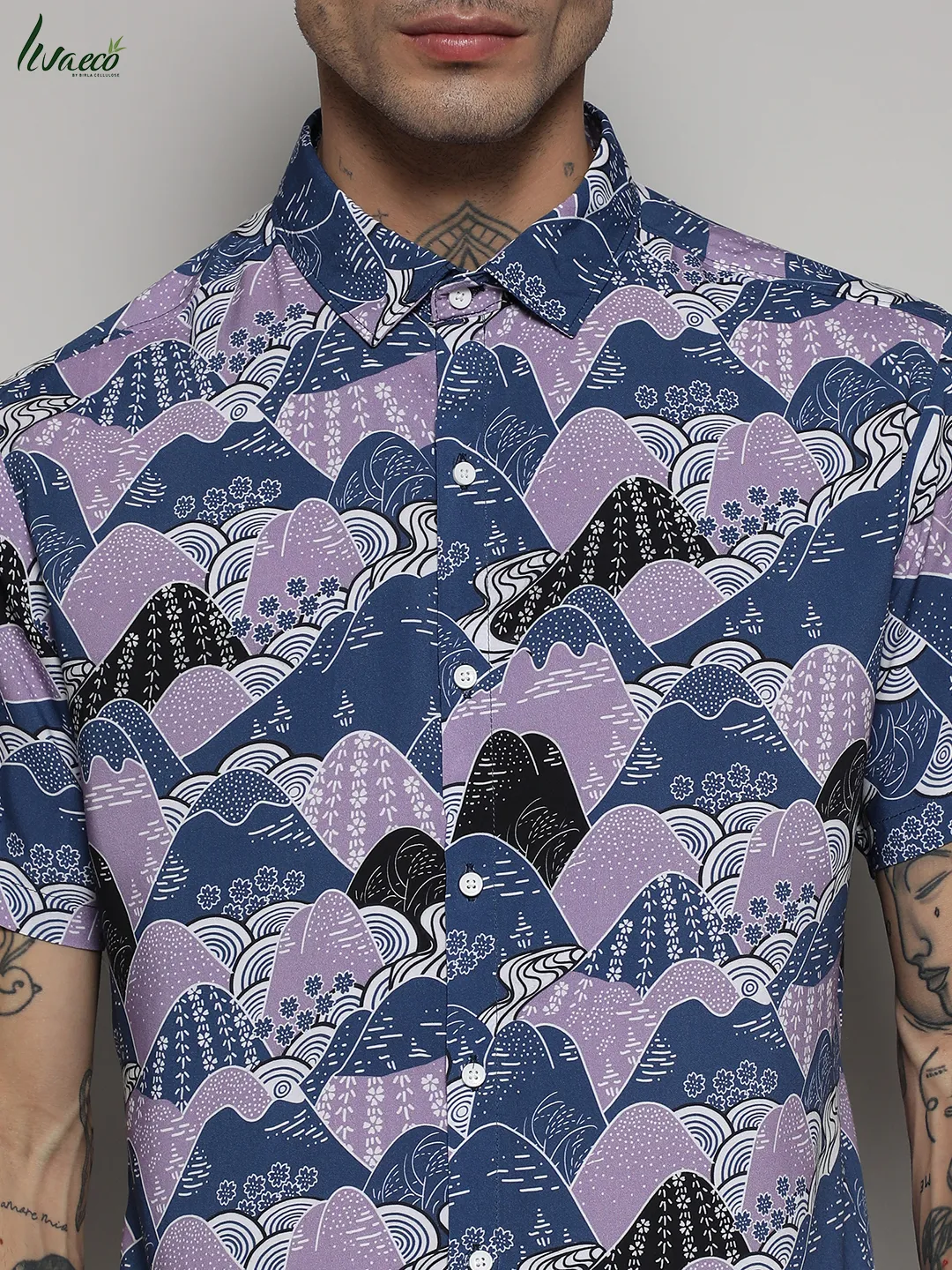 Ecoliva Contrast Landscape Shirt - Image 7