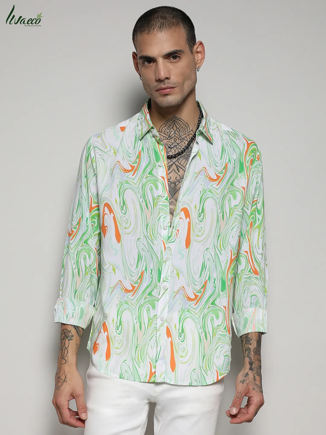 Ecoliva Contrast Fluid Shirt - Image 2