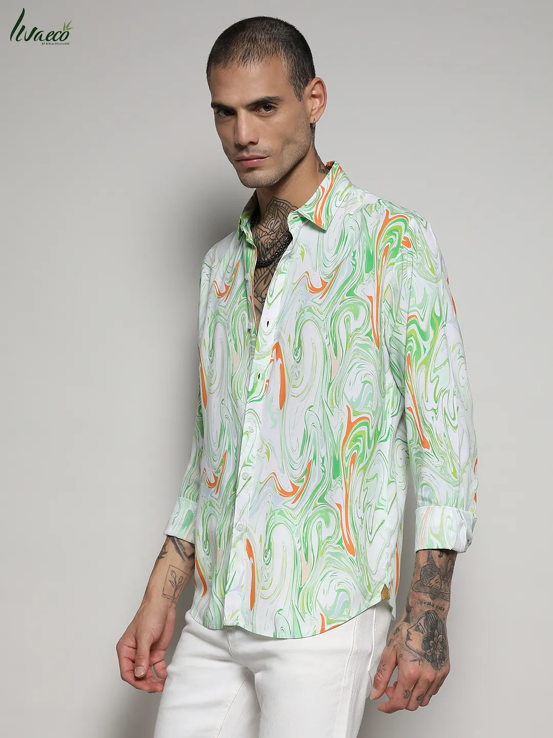 Ecoliva Contrast Fluid Shirt - Image 3