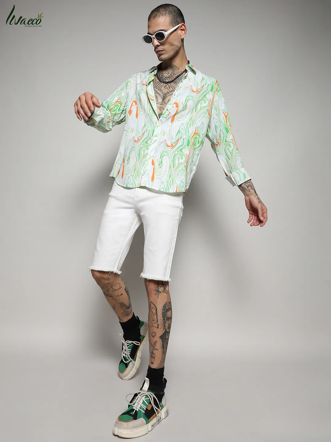 Ecoliva Contrast Fluid Shirt - Image 6