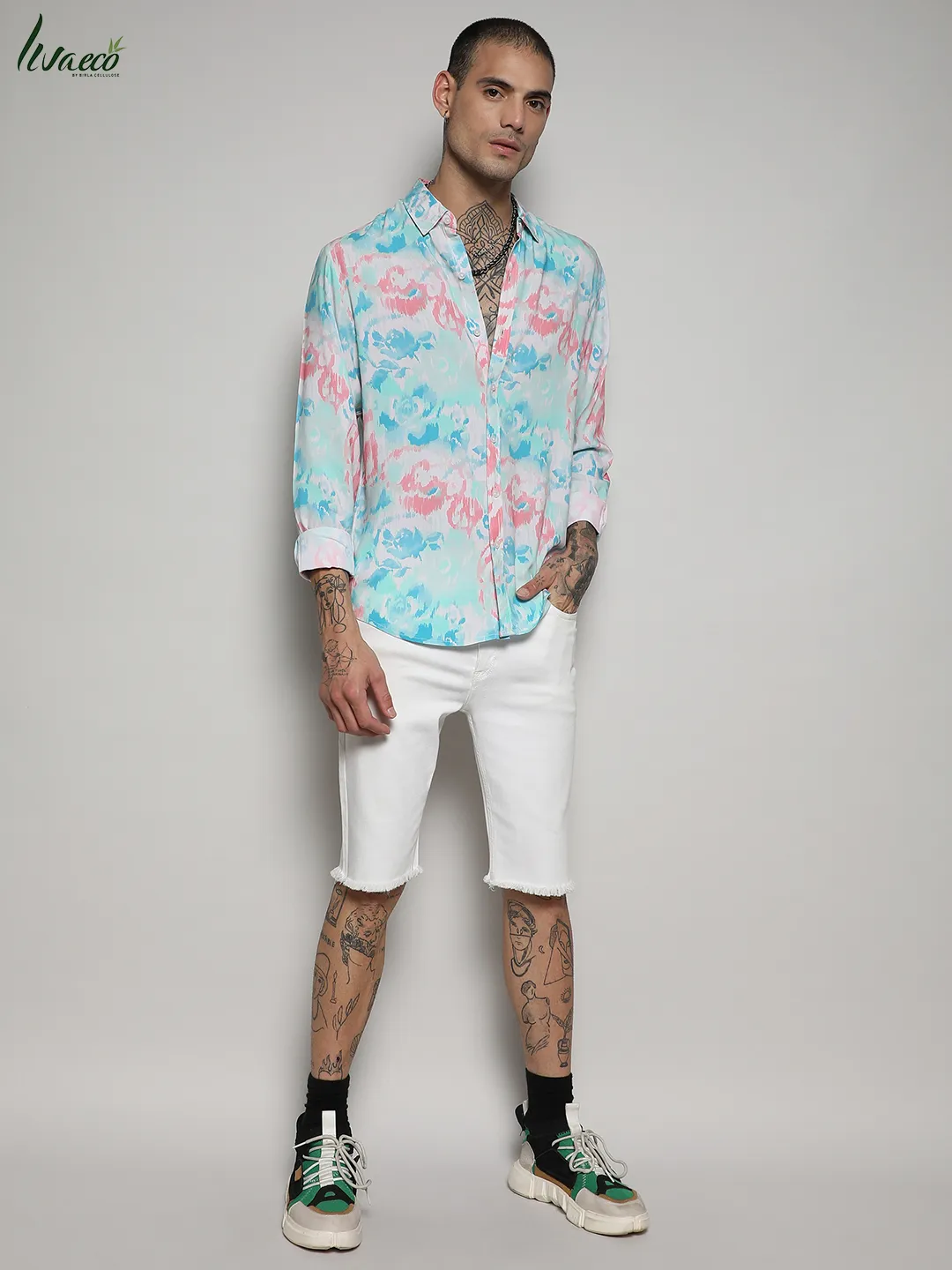 Ecoliva Faded Roses Shirt - Image 5