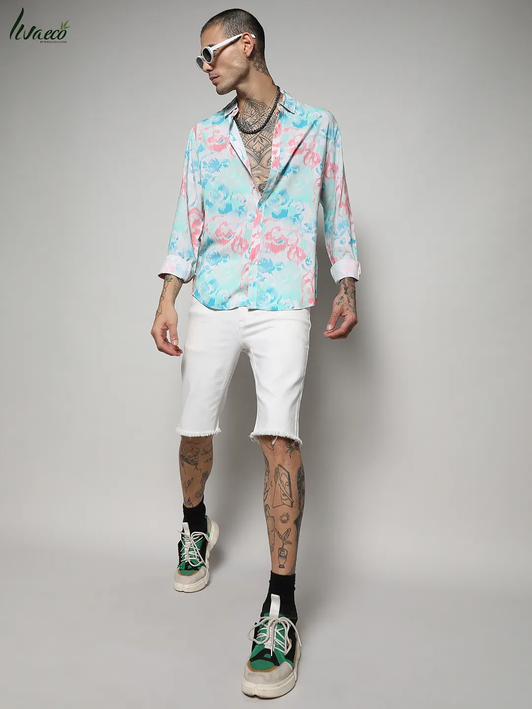 Ecoliva Faded Roses Shirt - Image 6