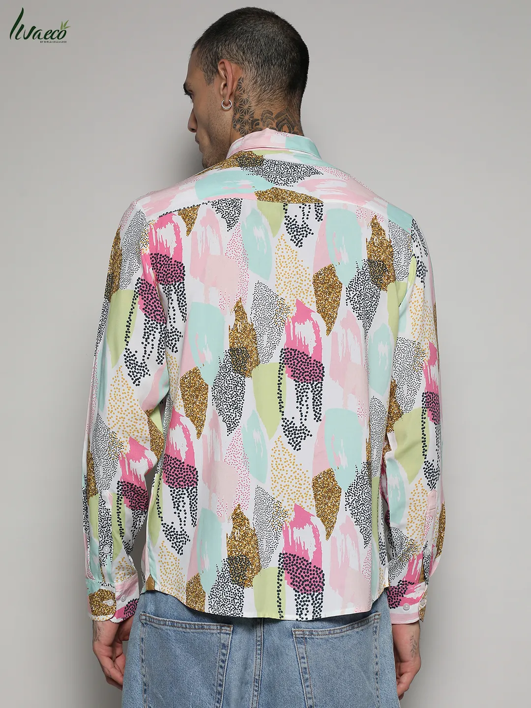 Ecoliva Abstract Dotted Shirt - Image 4