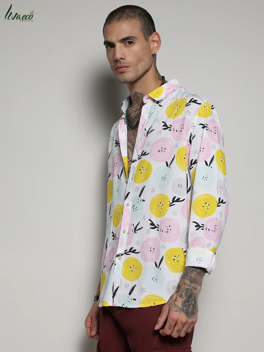 Ecoliva Artistic Botanical Shirt - Image 3