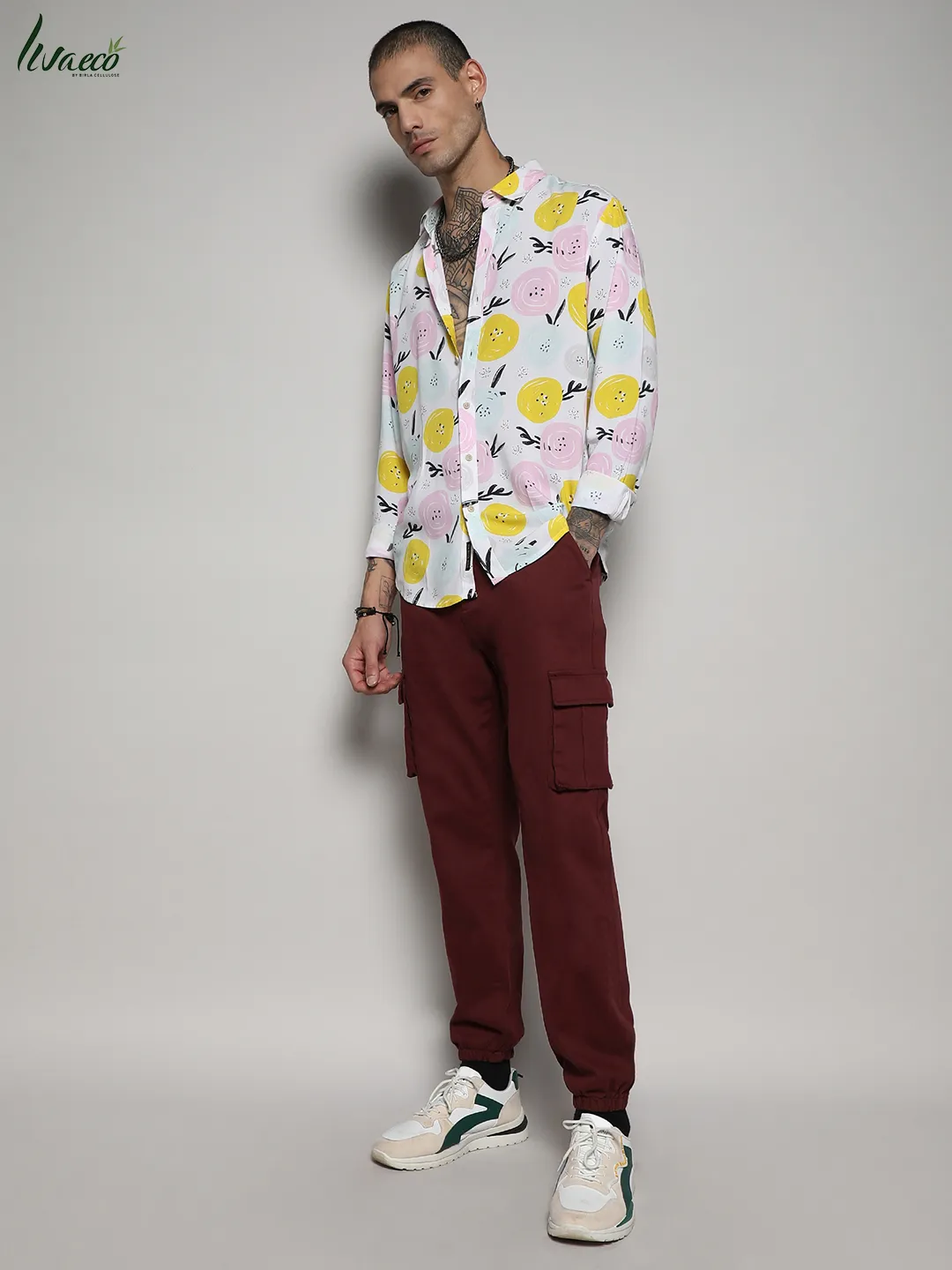 Ecoliva Artistic Botanical Shirt - Image 5
