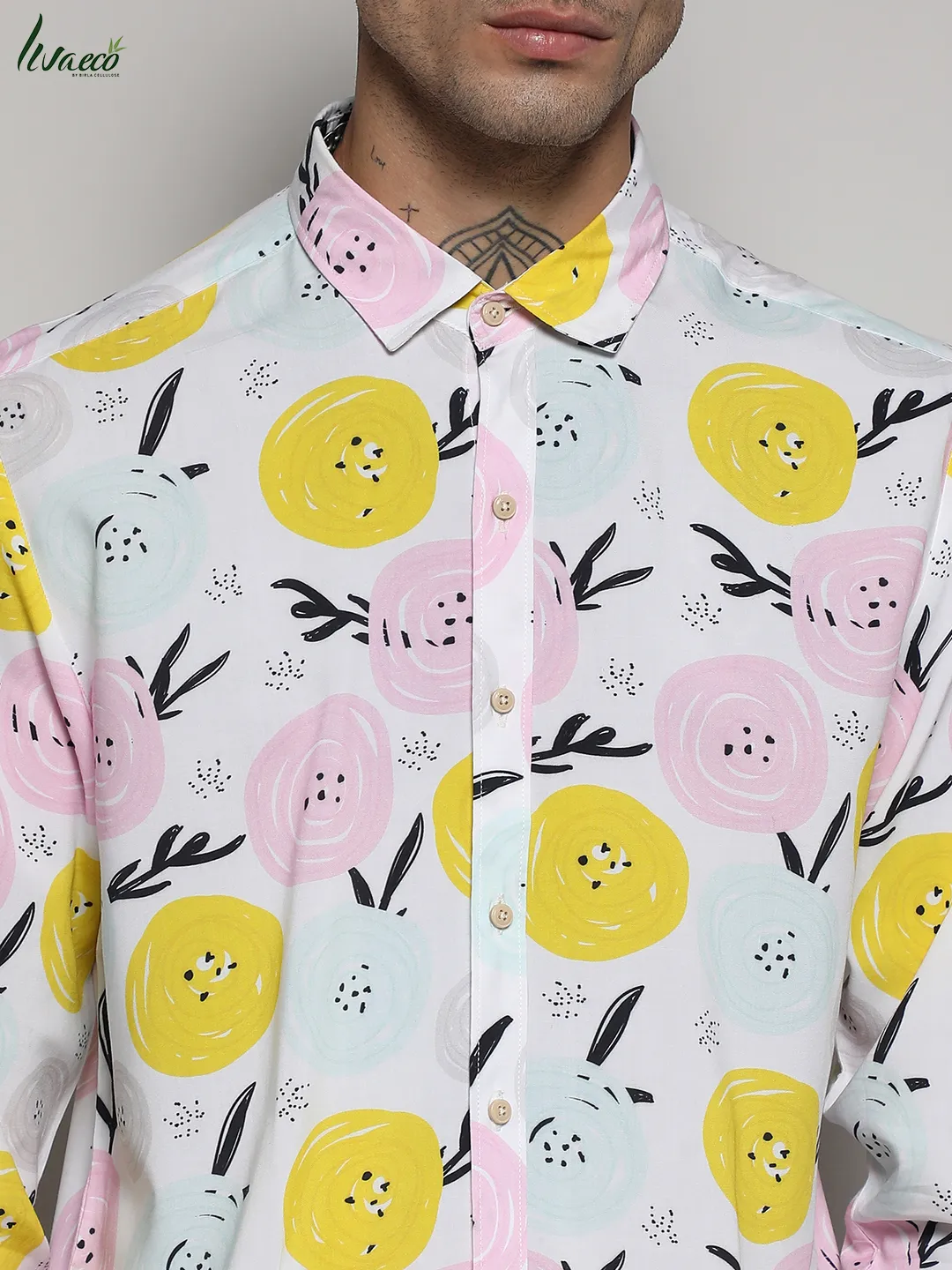 Ecoliva Artistic Botanical Shirt - Image 7