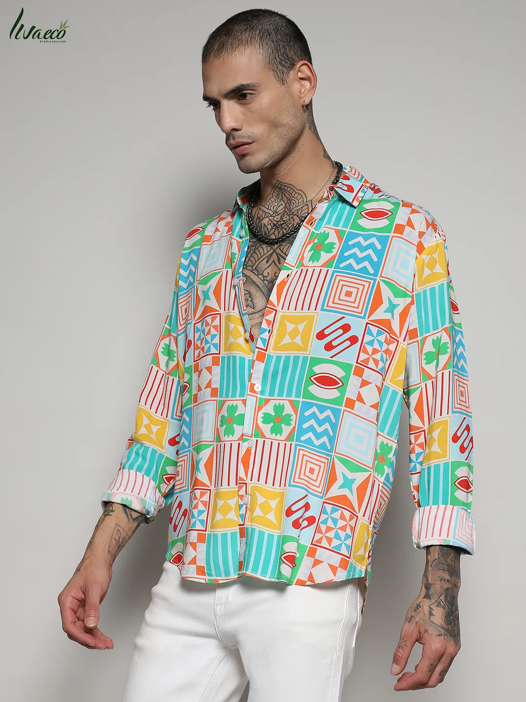 Ecoliva Mosaic Block Shirt - Image 5