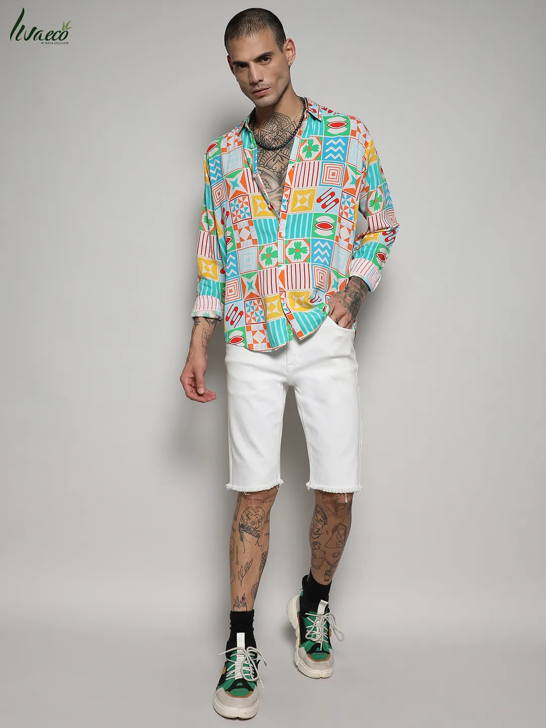Ecoliva Mosaic Block Shirt - Image 7
