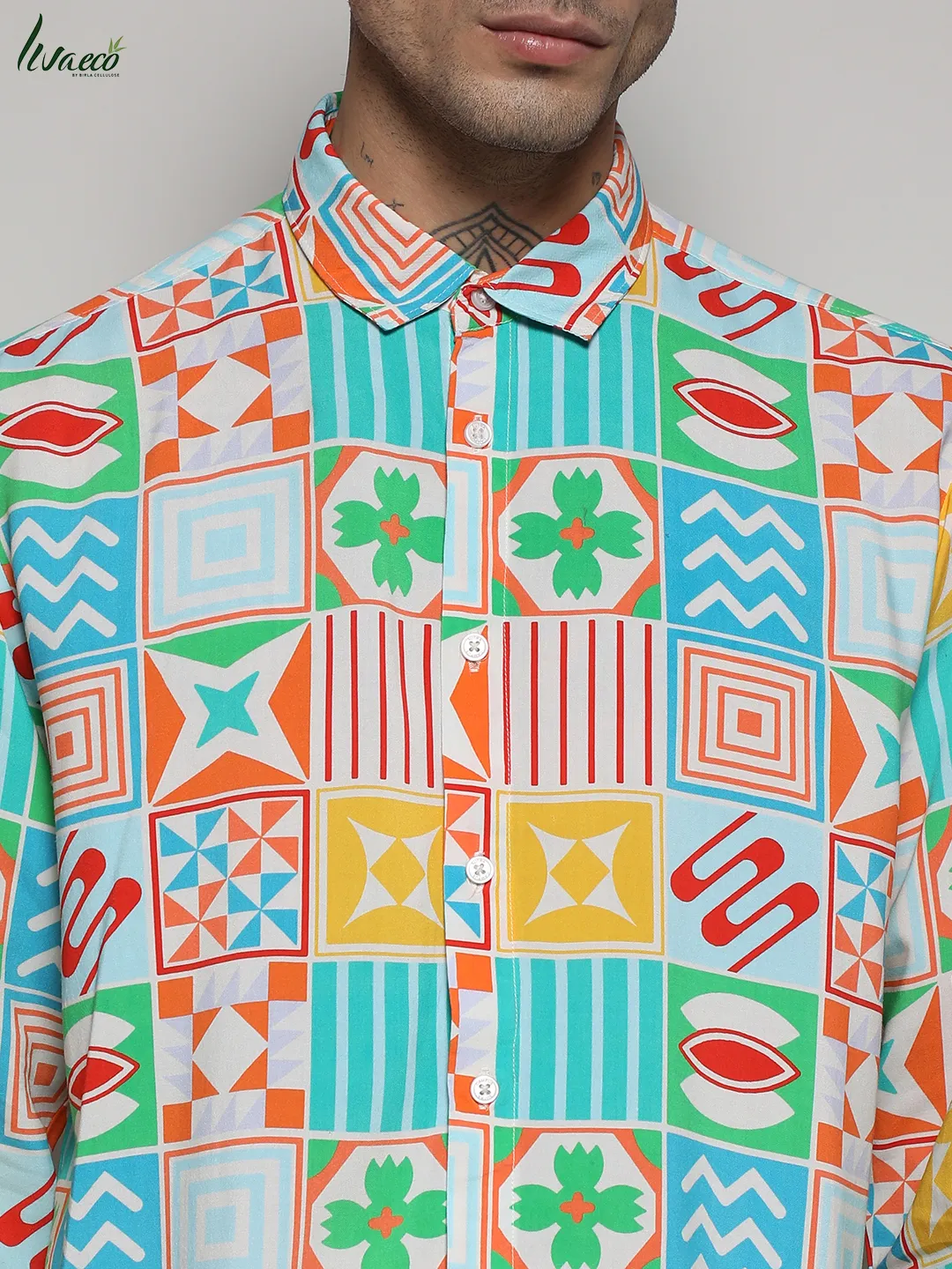 Ecoliva Mosaic Block Shirt - Image 9