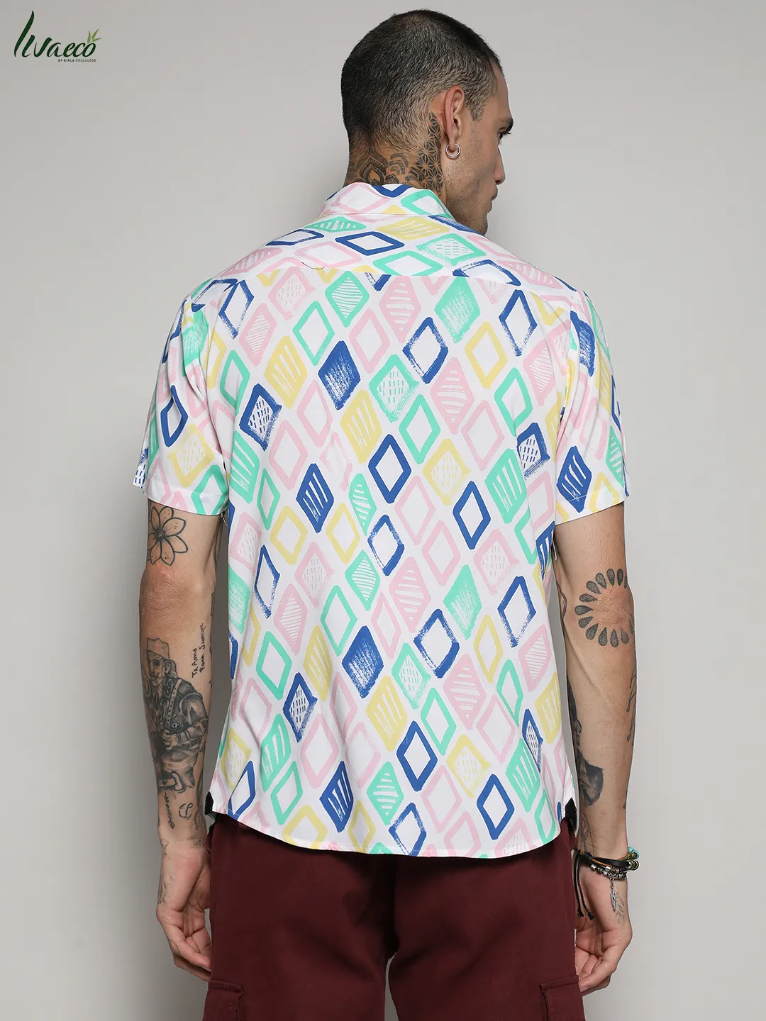 Ecoliva Rhombus Strokes Shirt - Image 4