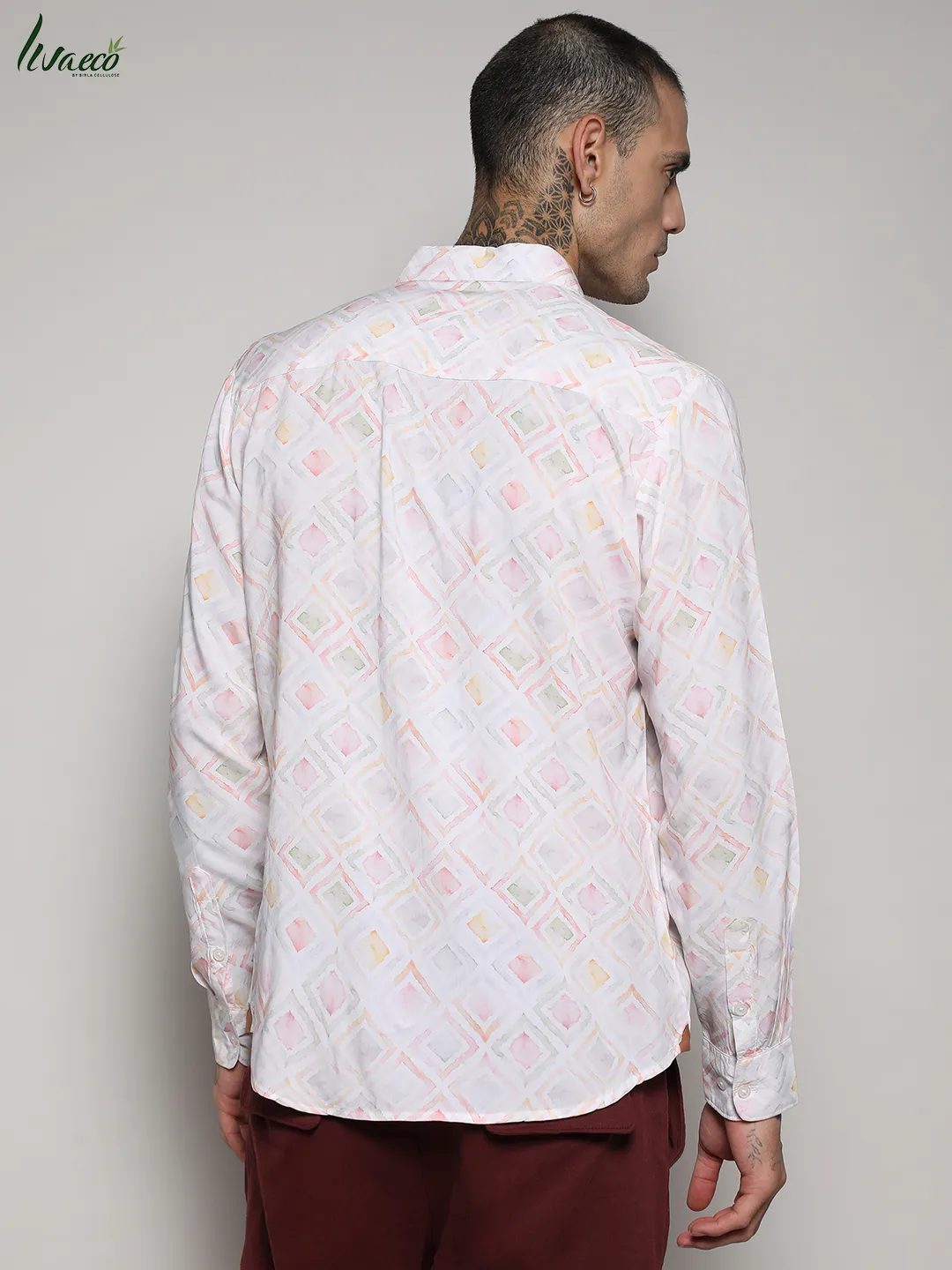 Ecoliva Geometric Strokes Shirt - Image 4