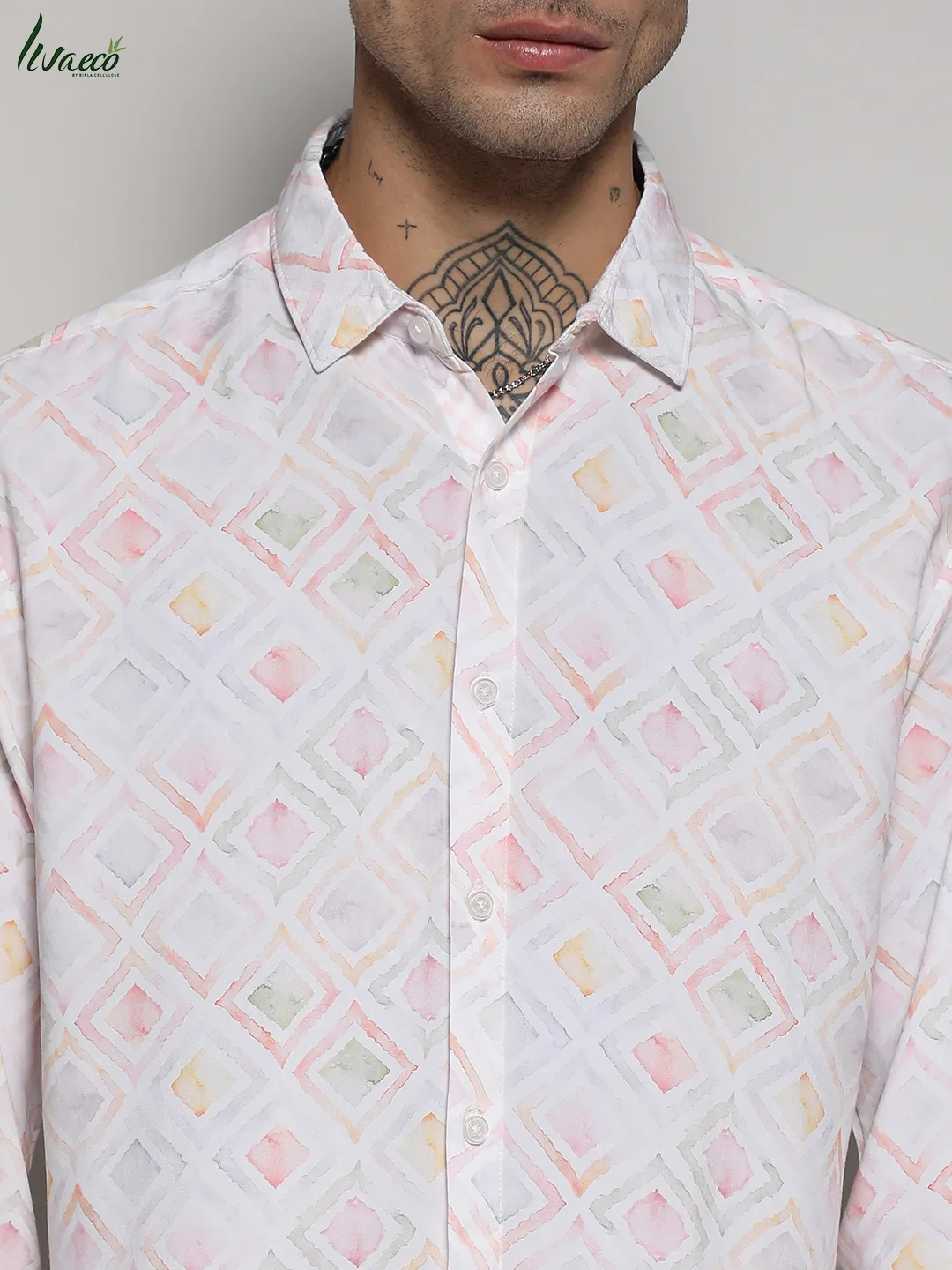 Ecoliva Geometric Strokes Shirt - Image 7