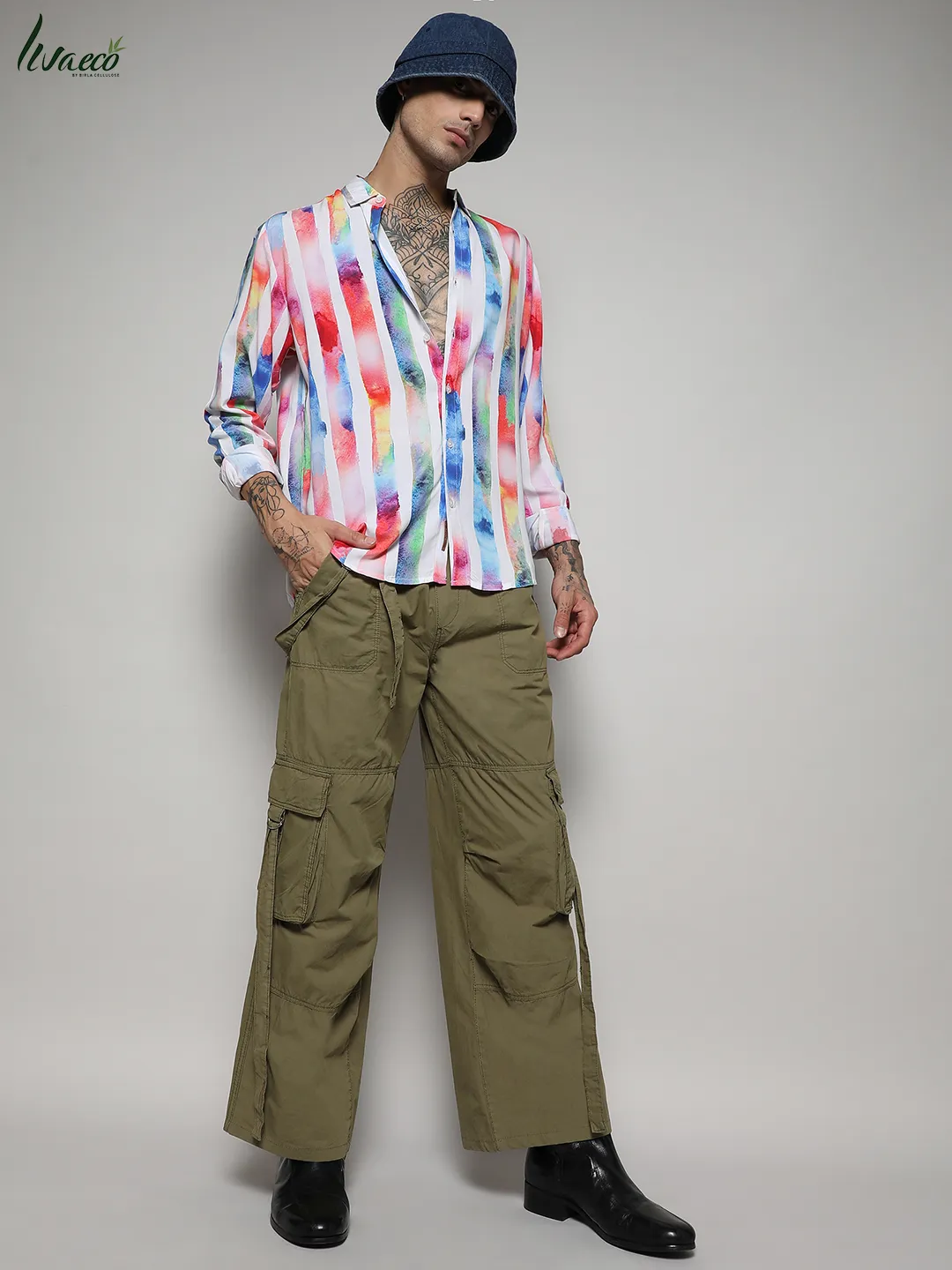 Ecoliva Tie Dye Striped Shirt - Image 6