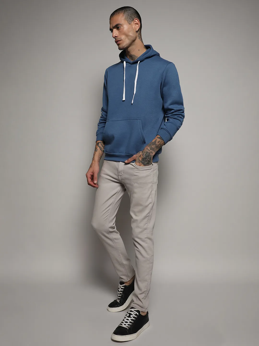 Pullover Hoodie With Contrast Drawstring - Image 5
