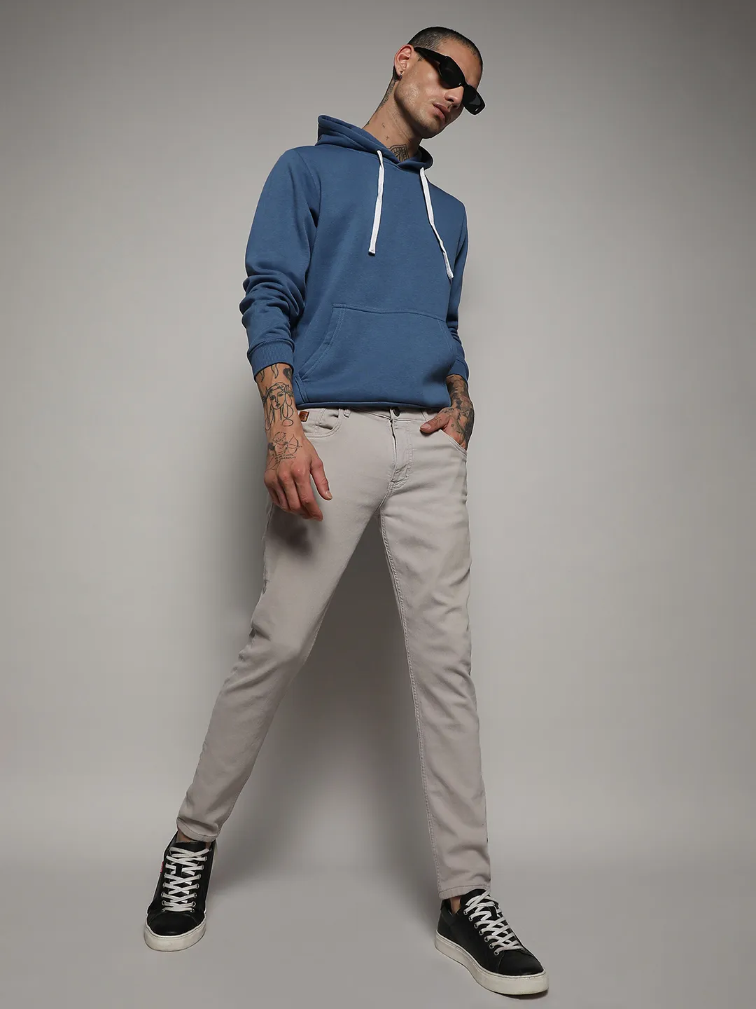 Pullover Hoodie With Contrast Drawstring - Image 6