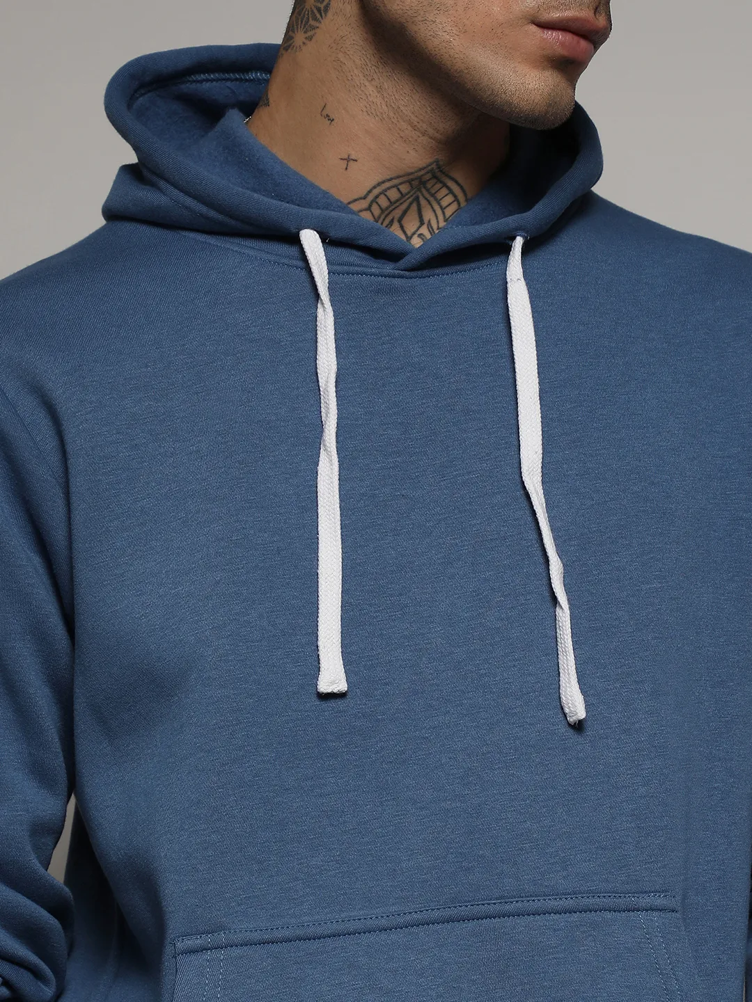 Pullover Hoodie With Contrast Drawstring - Image 7