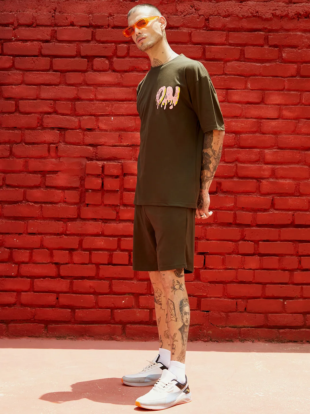 Forest Green Oversized On-Off Co-Ord Set - Image 3