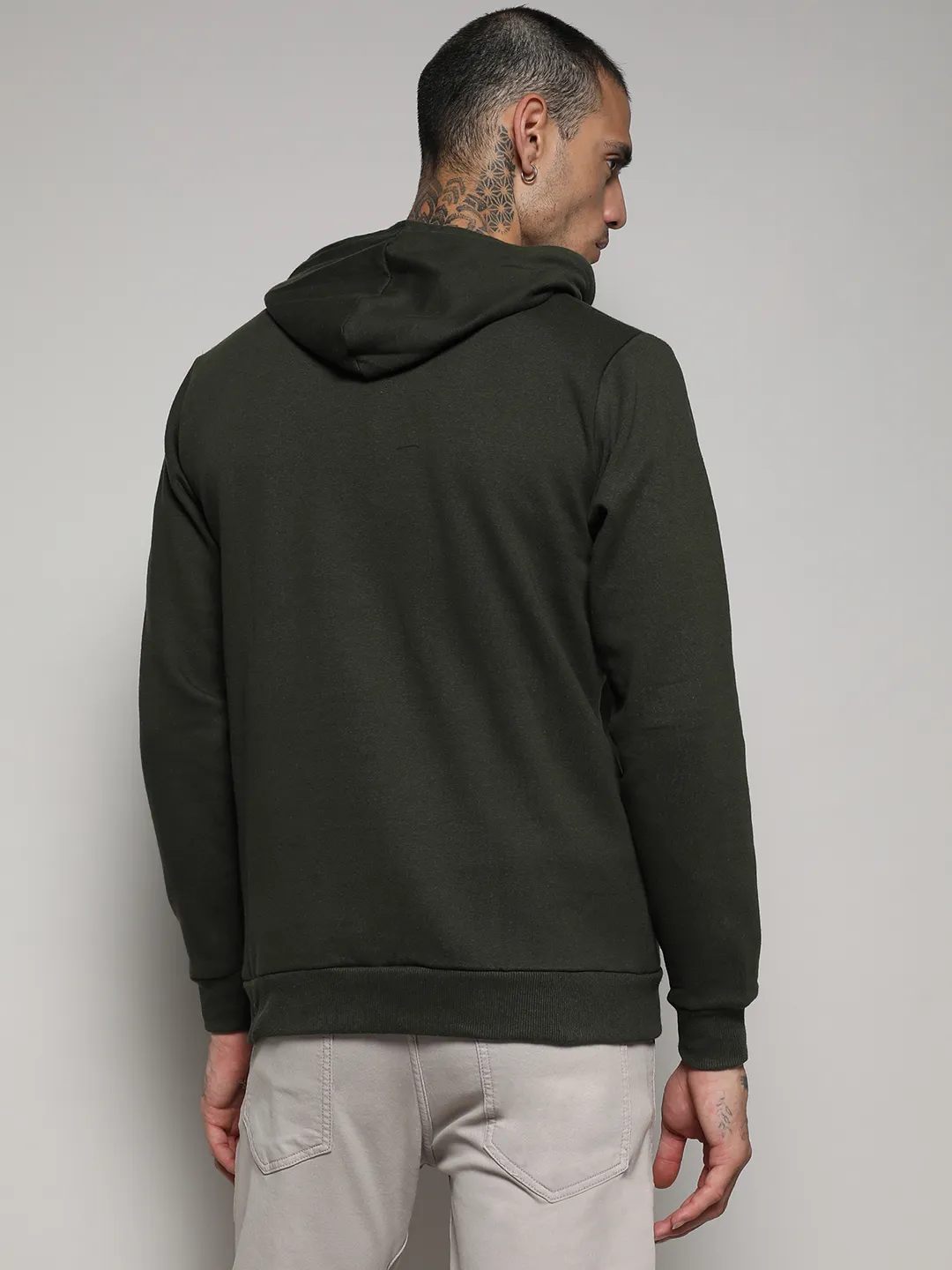 Zip-Front Hoodie With Contrast Drawstring - Image 4