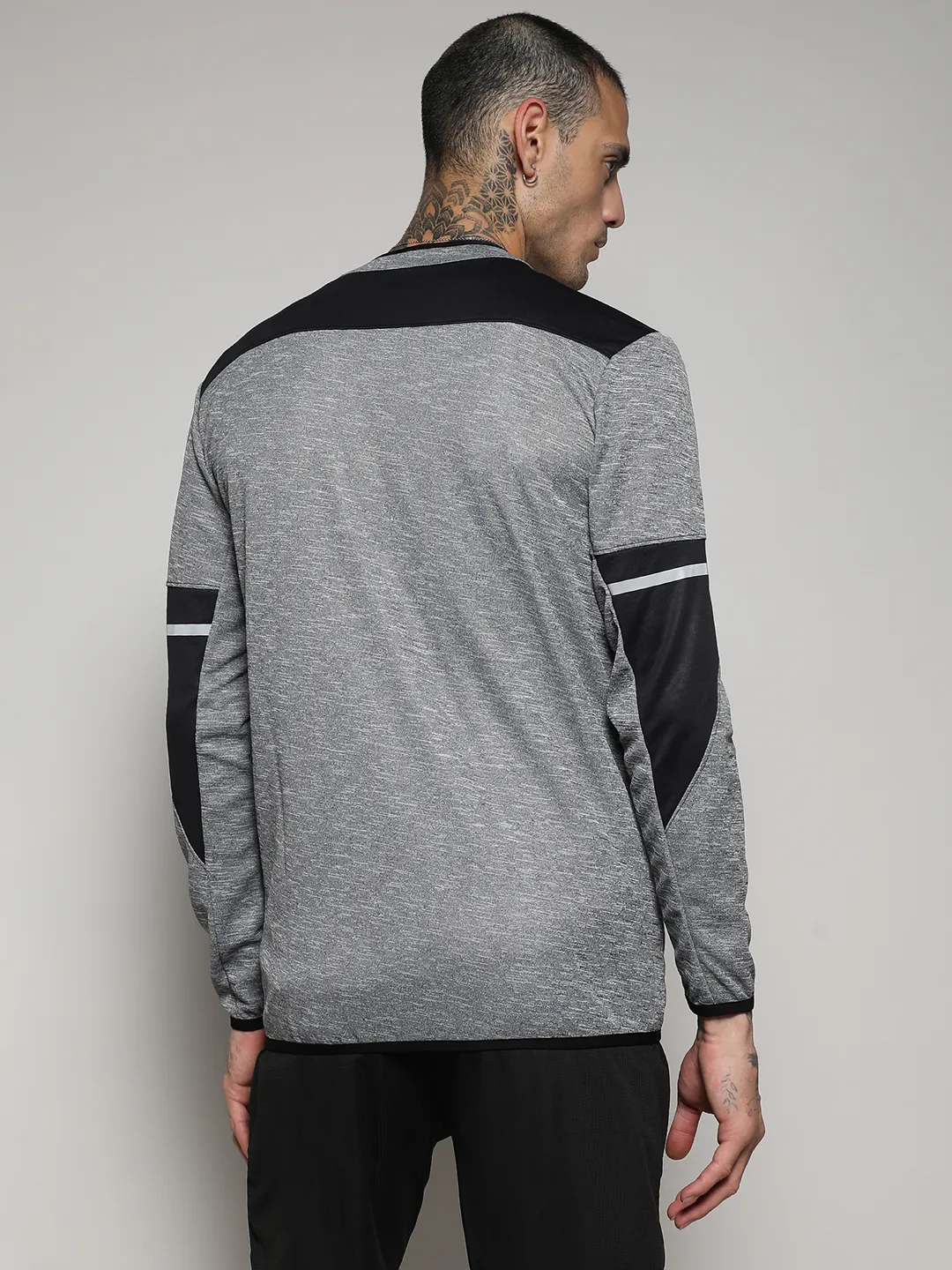 Heathered Activewear Jacket With Contrast Detail - Image 4