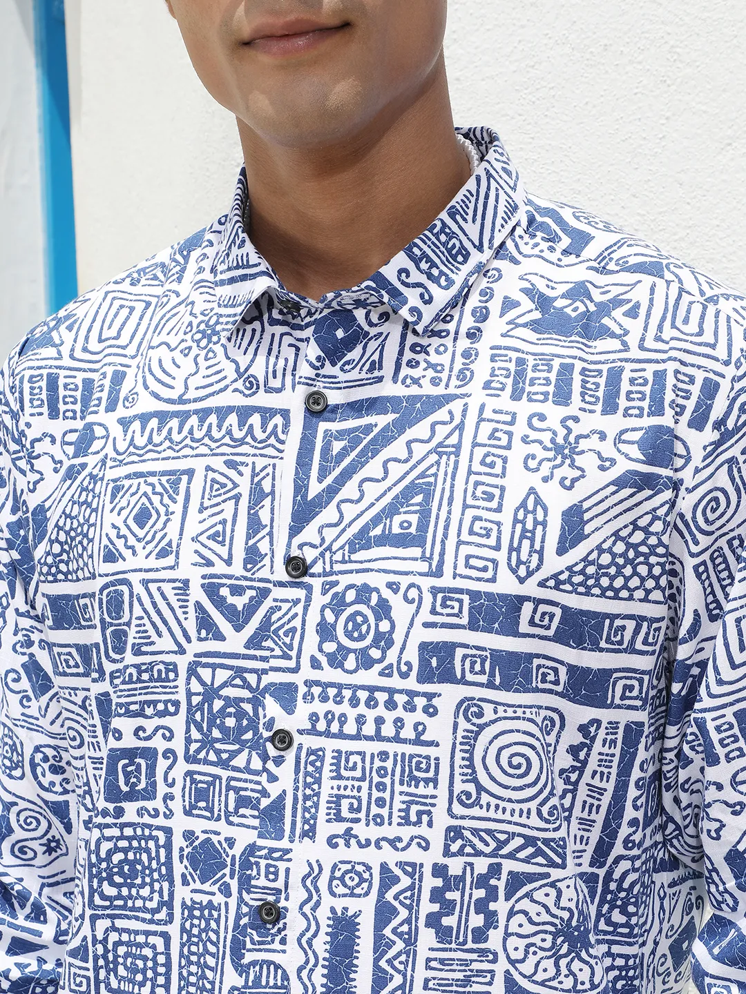 Contrast Aztec Shirt - Image 7