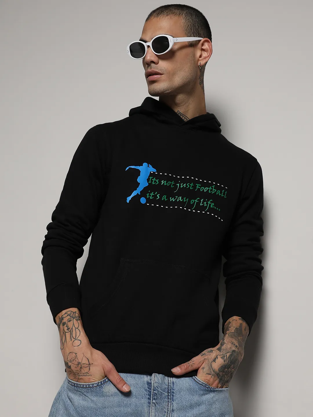 Zip-Front Hoodie With Insert Pocket