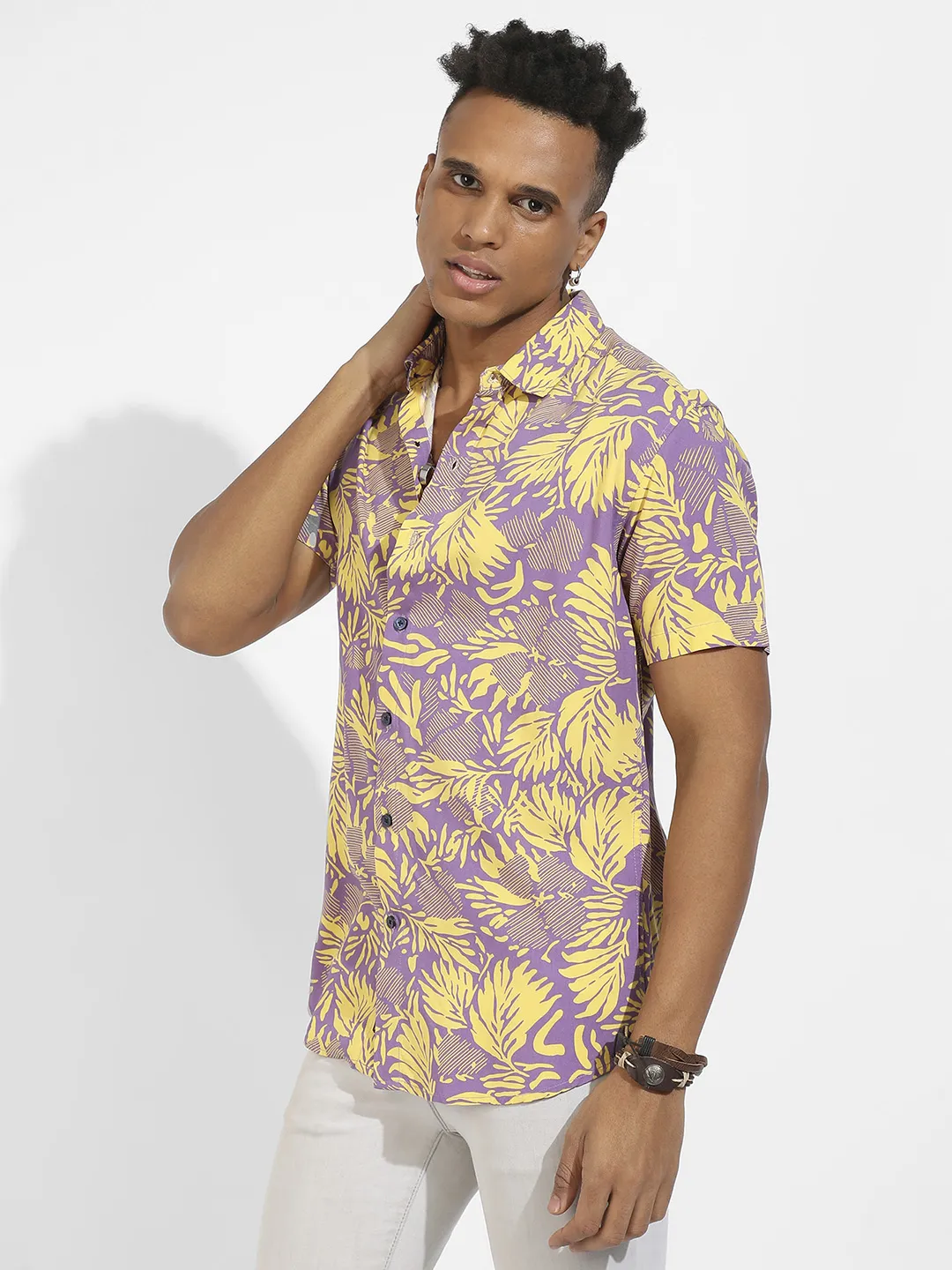 Contrast Foliage Shirt - Image 3
