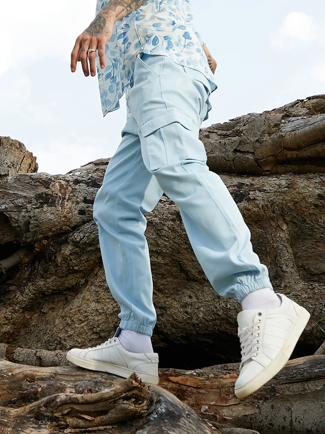 Cuffed Hem Cargo Trousers - Image 3