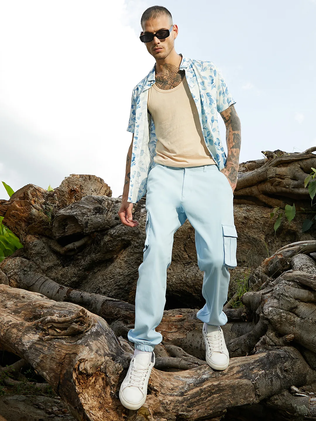 Cuffed Hem Cargo Trousers - Image 5