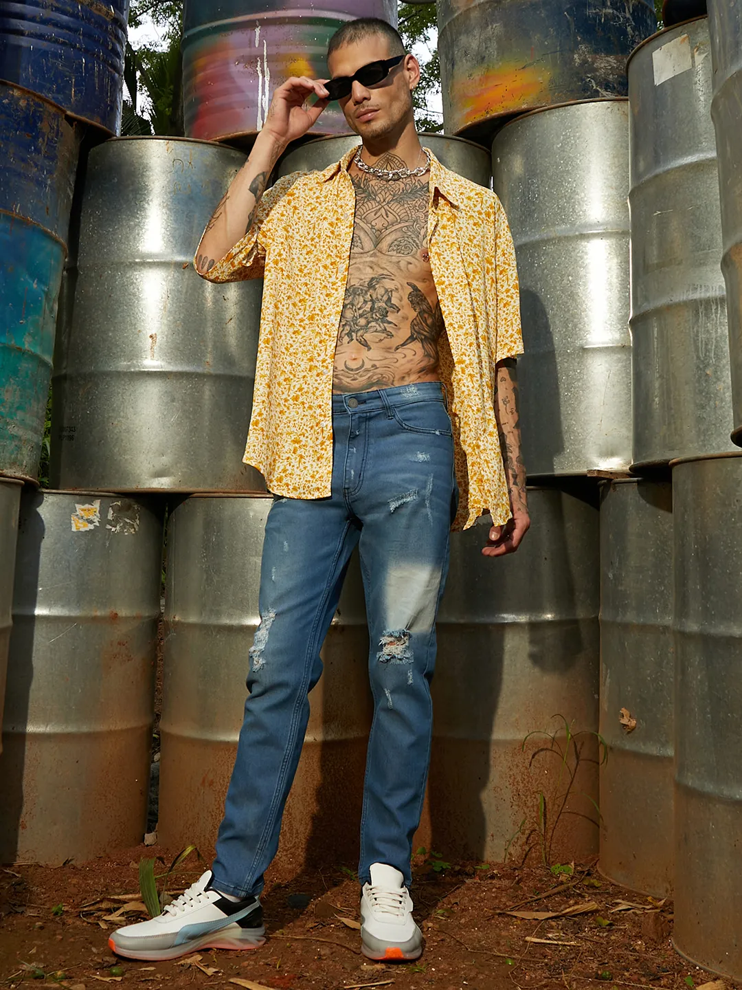 Ripped Knee Denim Jeans - Image 6