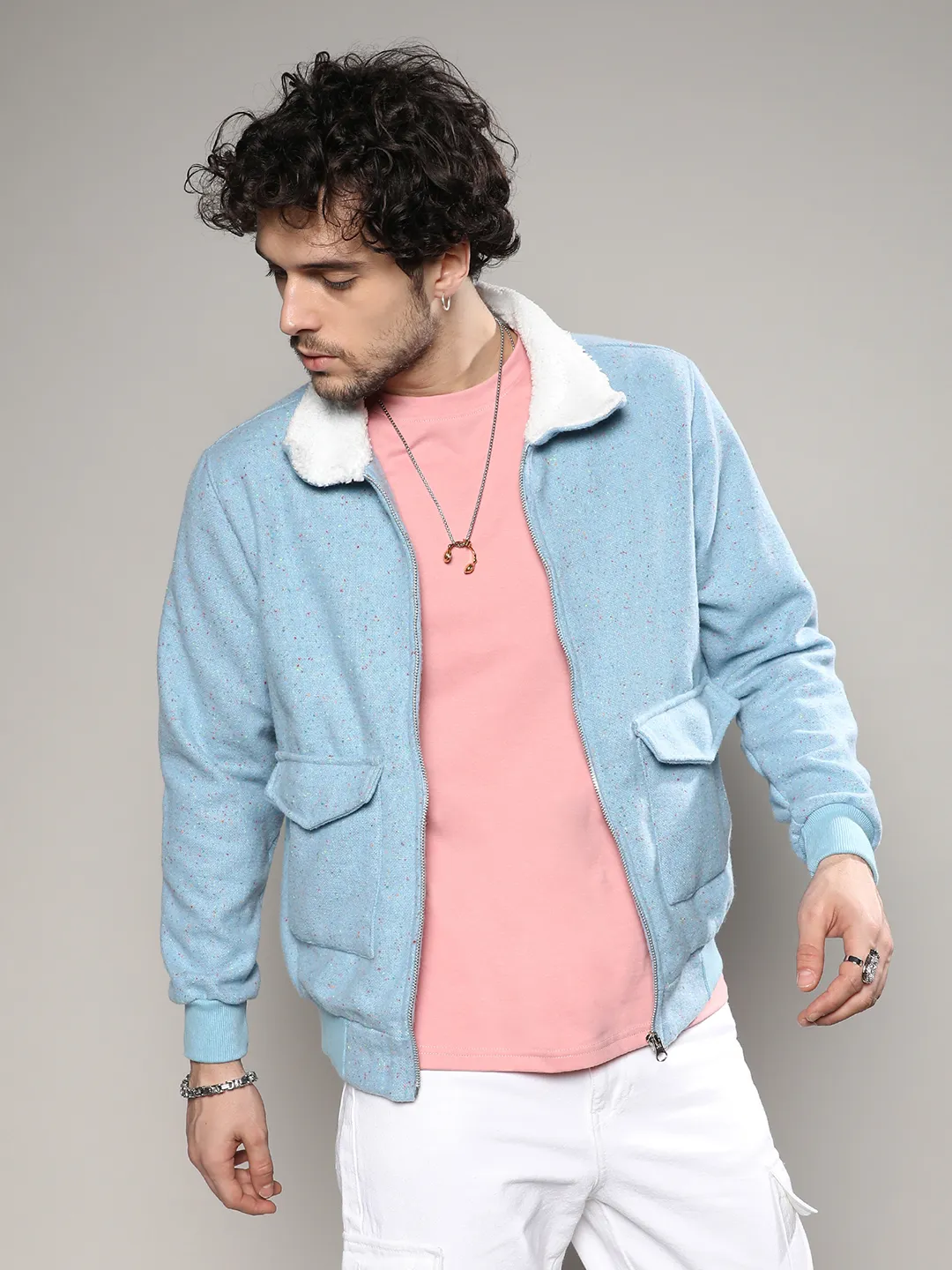 Zip-Front Jacket With Fleece Collar - Image 2
