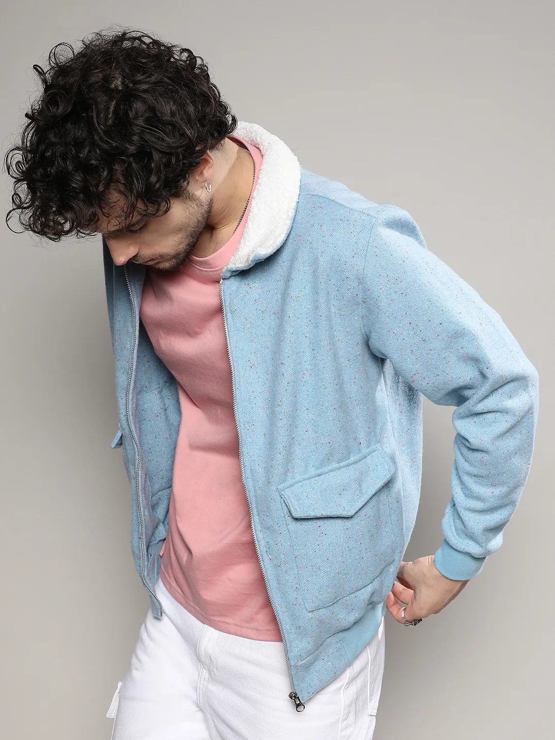 Zip-Front Jacket With Fleece Collar - Image 3