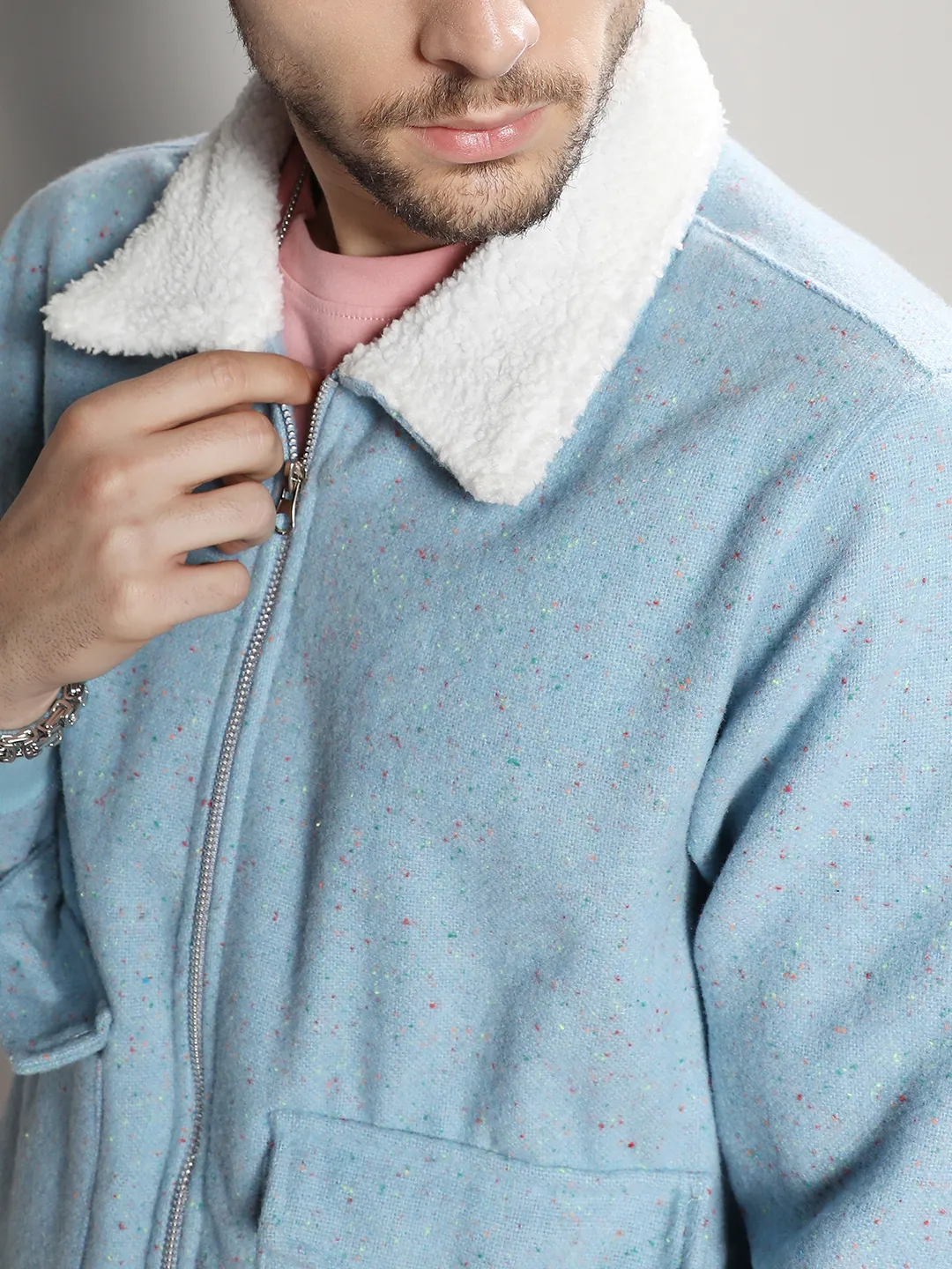 Zip-Front Jacket With Fleece Collar - Image 7