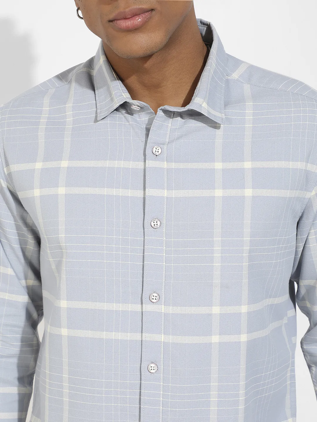 Contrast Tartan Plaid Shirt - Image 7