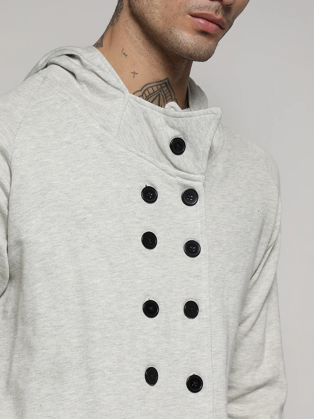 Double-Breasted Jacket With Hoodie - Image 7