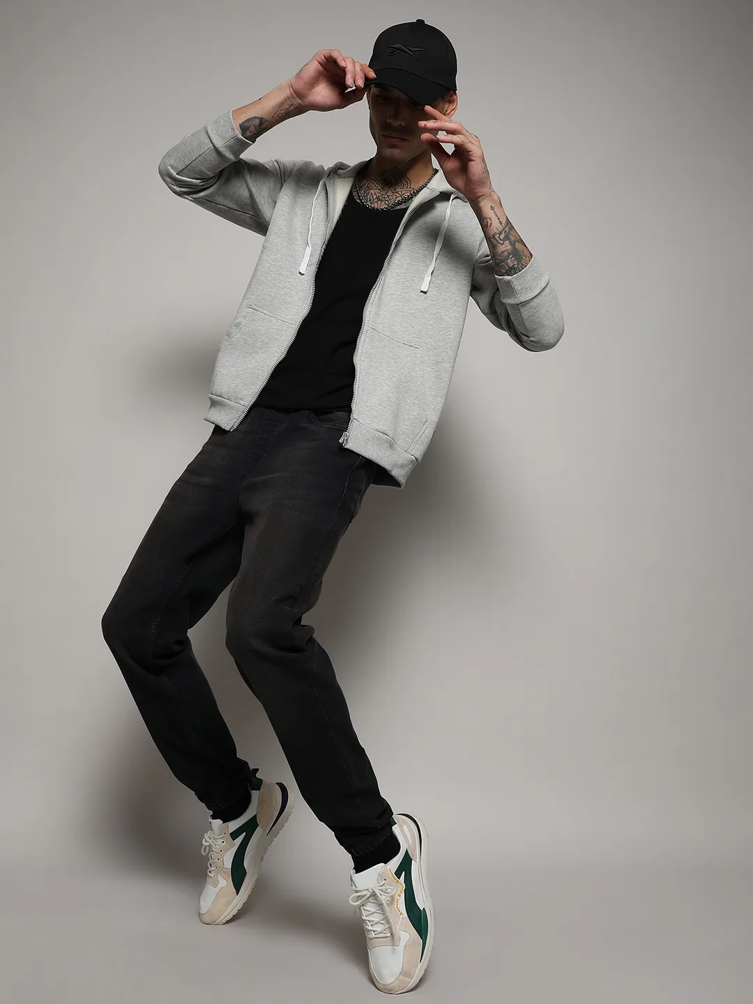 Zip-Front Hoodie With Contrast Drawstring - Image 6