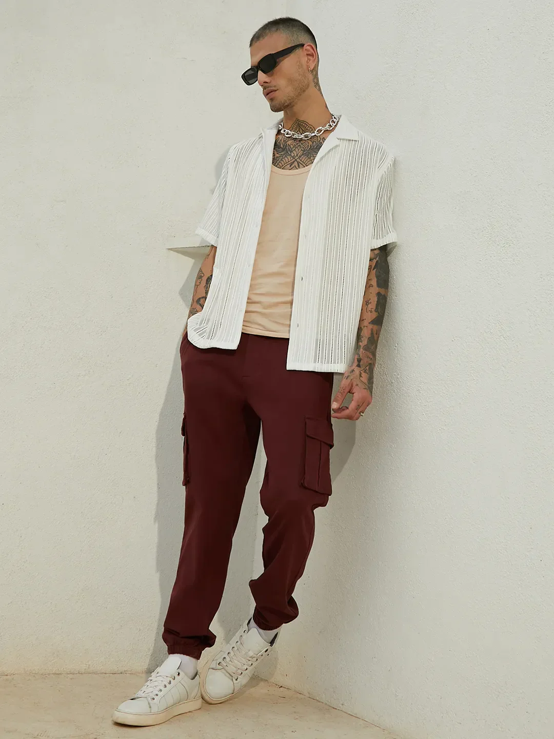 Cuffed Hem Cargo Trousers - Image 6