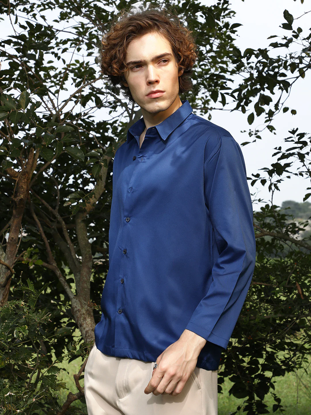 Satin Oversized Shirt - Image 3