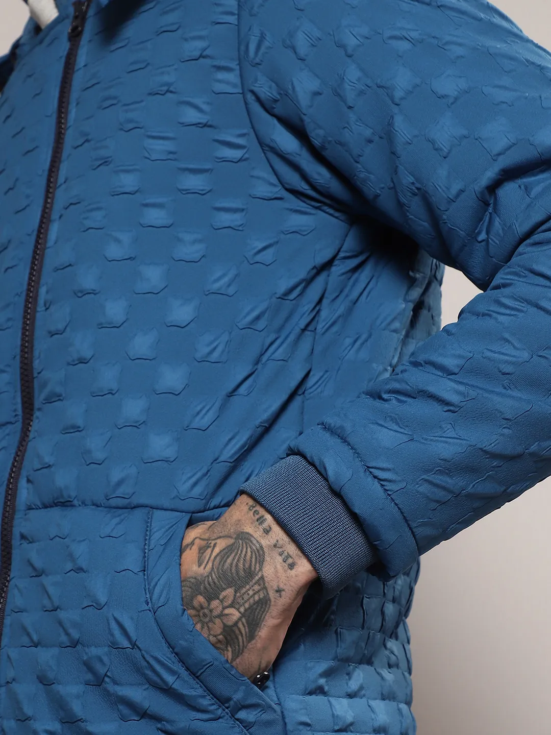 Self-Design Buffalo Check Puffer Jacket - Image 8