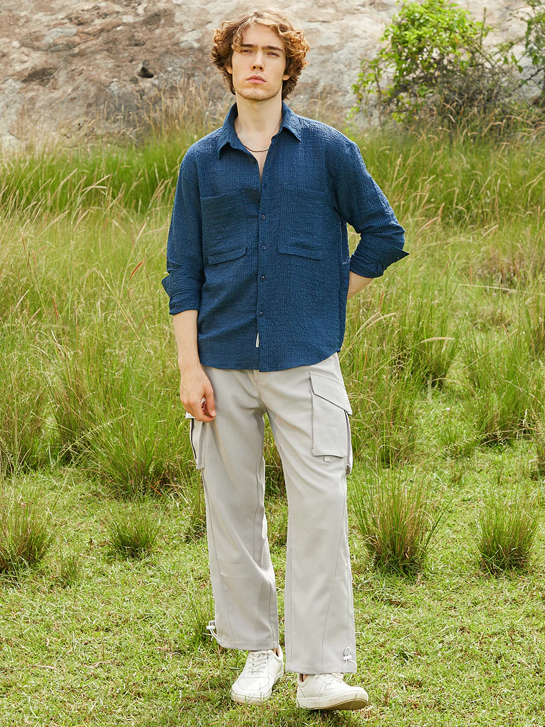 Straw Utility Oversized Shirt - Image 5