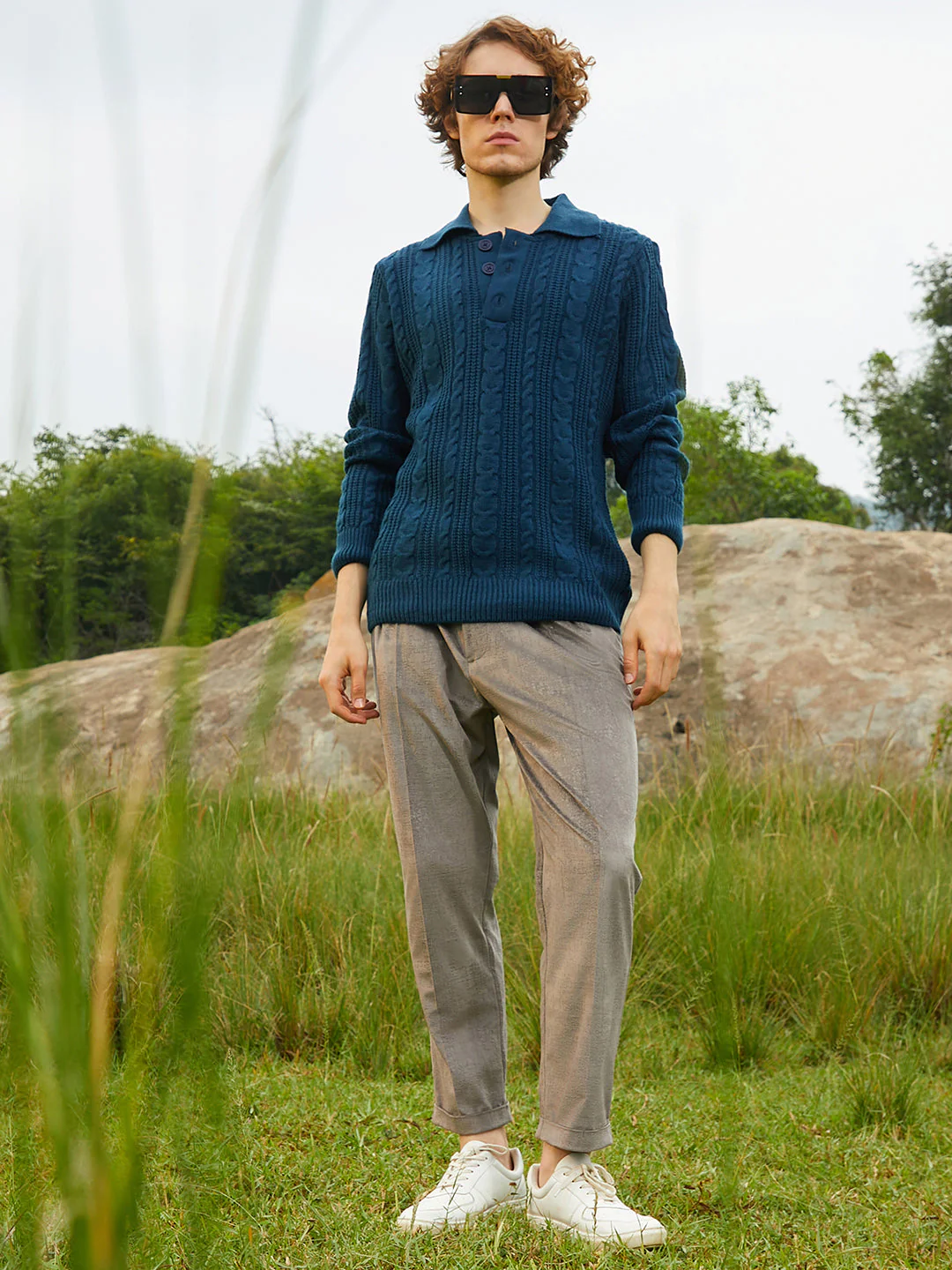 Velvet Pleated Trousers - Image 6