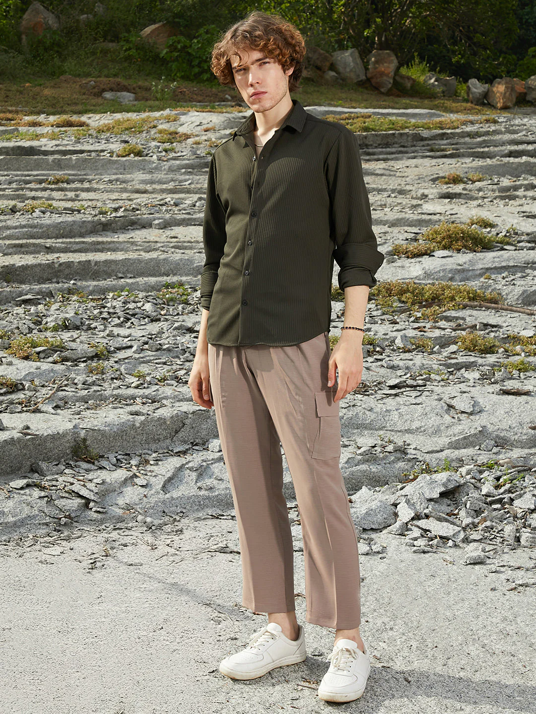 Ribbed-Woven Shirt - Image 5