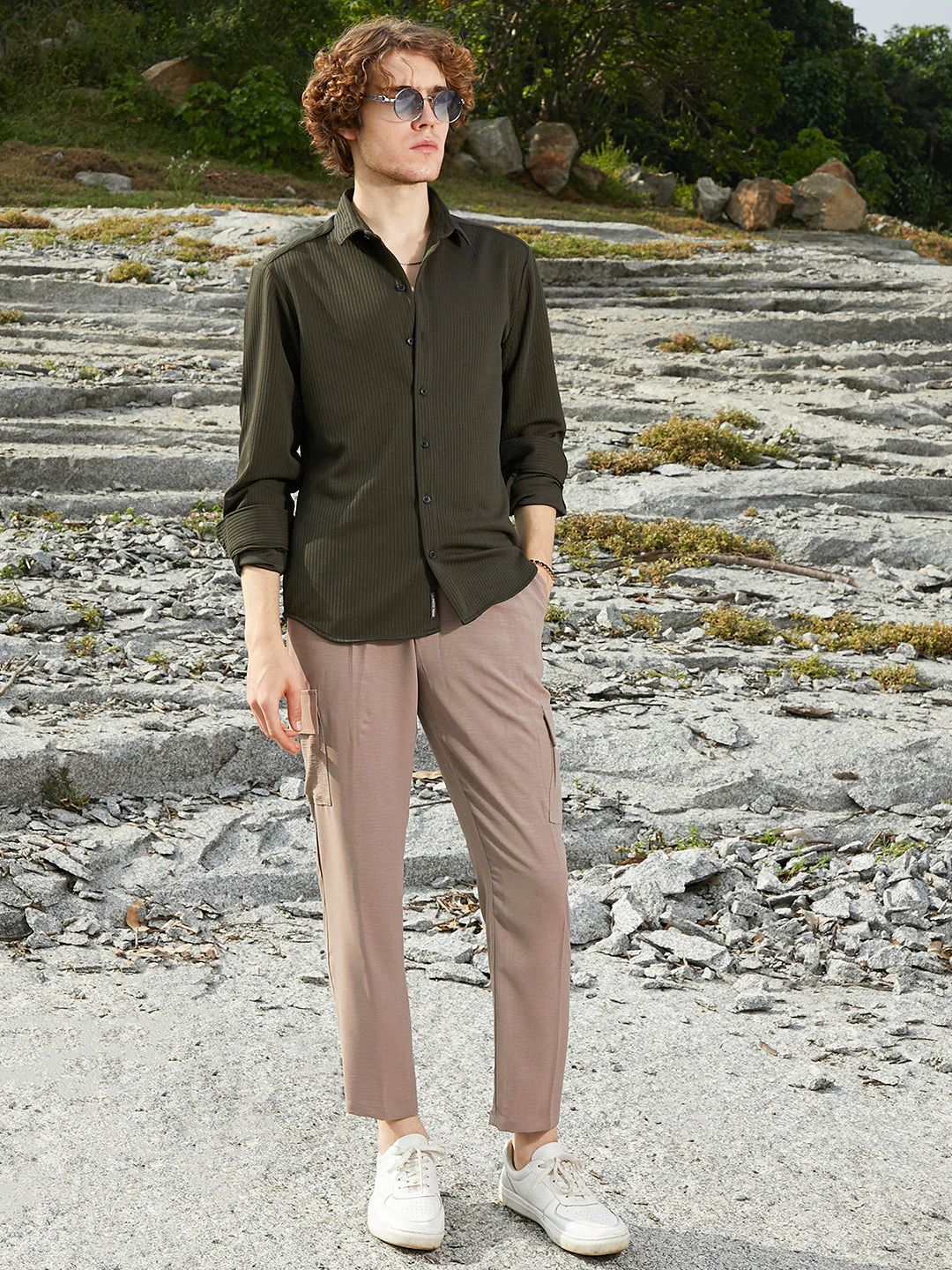 Ribbed-Woven Shirt - Image 6